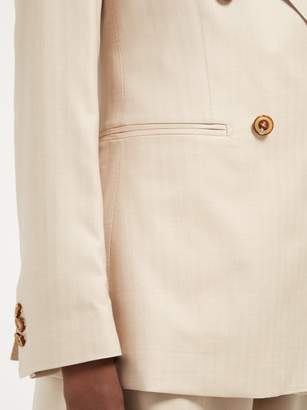 Giuliva Heritage Collection The Stella Double-breasted Wool-blend Blazer - Womens - Beige