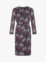 Thumbnail for your product : Hobbs London Trina Silk Blend Dress, Midnight Rose