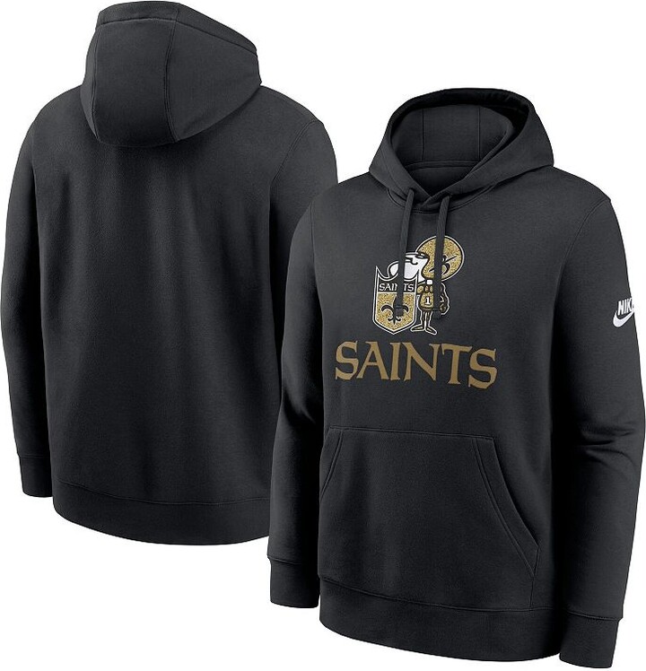 Men's Nike Black New Orleans Saints Best Season Rewind Club Pullover Hoodie