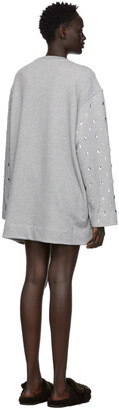 Dries Van Noten Grey Jewel Sweater Dress