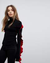 Thumbnail for your product : ASOS Jumper With Contrast Frill