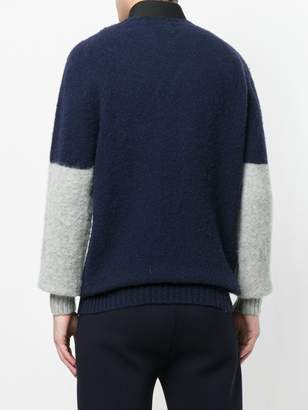 YMC contrast sleeve sweater