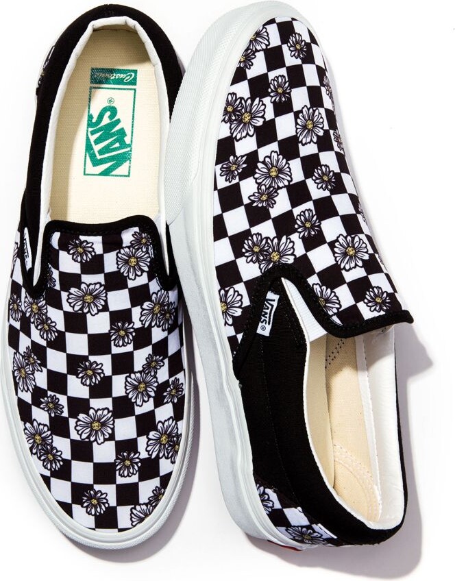 Vans Customs Recycled Materials Daisy Checkerboard Slip-On - ShopStyle  Sneakers & Athletic Shoes