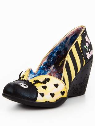 Irregular Choice Lady Bee Comfort Wedge Shoe