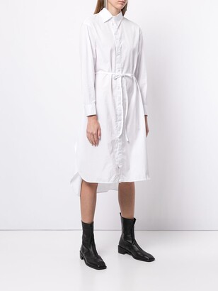 Yohji Yamamoto Asymmetric-Collar Shirt Dress