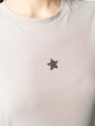 Lorena Antoniazzi crystal star applique T-shirt
