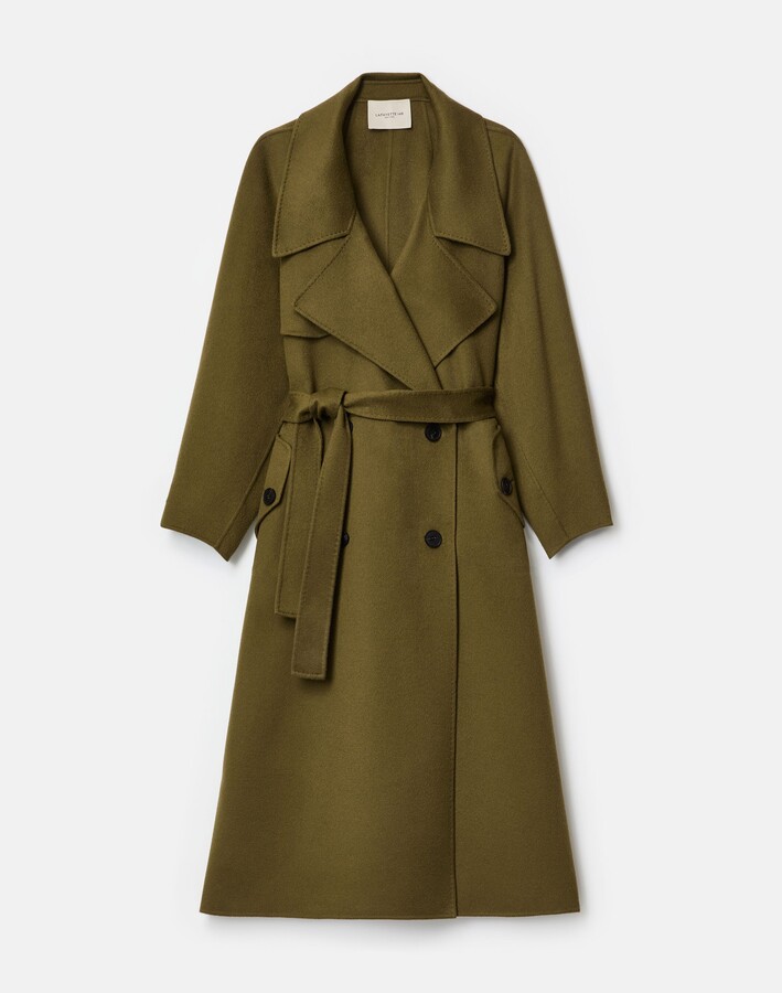 Lafayette 148 New York Cashmere Belted Oversized Trench Coat
