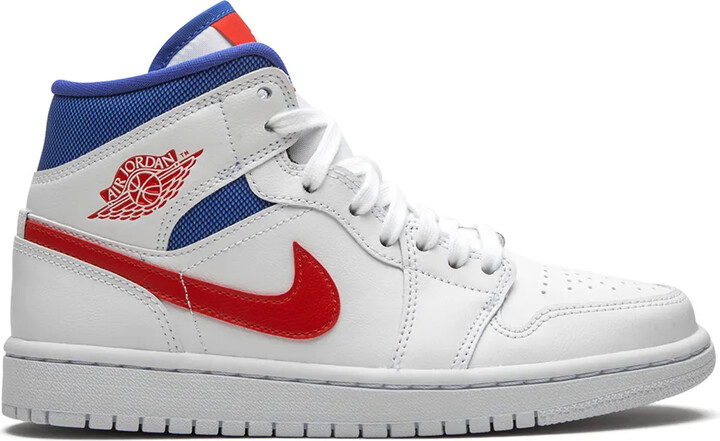 red white blue jordans