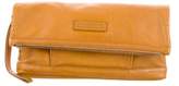 Thumbnail for your product : Longchamp Leather Fold-Over Wristlet Clutch gold Leather Fold-Over Wristlet Clutch