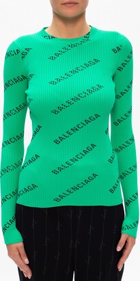 Balenciaga Top With Logo - Green