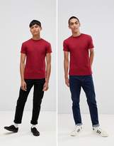 Thumbnail for your product : New Look high roll t-shirt in dark red