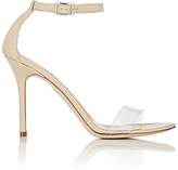 Thumbnail for your product : Barneys New York Women's Leather & PVC Ankle-Strap Sandals - Sand
