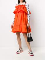 Thumbnail for your product : MSGM Ruffle-Trimmed Flared Dress