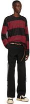 Thumbnail for your product : Mastermind Japan Black & Red Pile Stripe Sweater