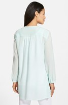 Thumbnail for your product : Eileen Fisher Crinkled Silk Crepe V-Neck Top