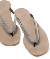 Thumbnail for your product : Brunello Cucinelli Crystal-Embellished Thong-Strap Sandals