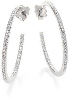 Thumbnail for your product : Adriana Orsini Pavé Crystal Inside-Outside Hoop Earrings/1.25"
