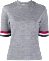 Thumbnail for your product : Thom Browne RWB-detail short-sleeved T-shirt