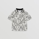 Thumbnail for your product : Burberry Childrens Floral Sketch Print Cotton Piqué Polo Shirt