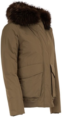 Woolrich Short fur-lined bomber jacket