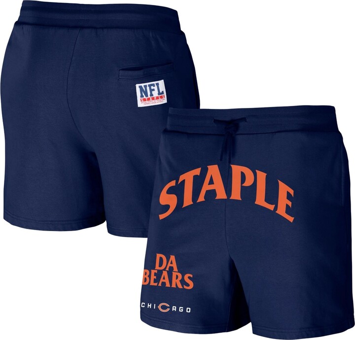 Nfl Properties Men's Nfl X Staple Navy Chicago Bears New Age Throwback Vintage-Like Wash Fleece Short