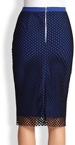 Thumbnail for your product : Elizabeth and James Heyden Mesh-Overlay Pencil Skirt