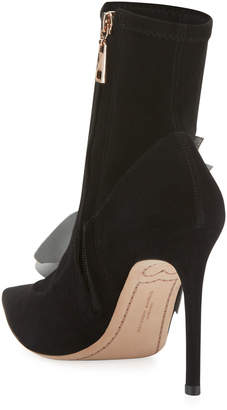 Sophia Webster Lilico Suede Ankle Boot with 3D Flower