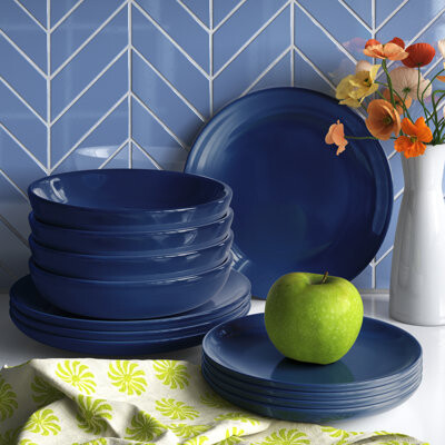 Wayfair Basics™ Burkeville Stoneware Dinnerware Set - Service for 4