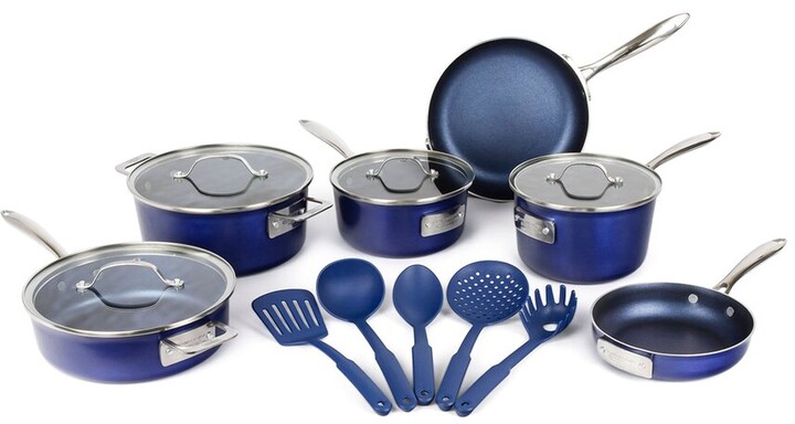 Gotham Steel Aqua Blue 10 Piece Nonstick Cookware Set : Target
