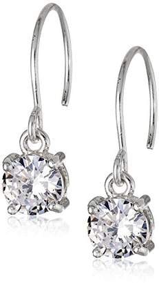 Anne Klein Silver Tone and Crystal Drop Earrings