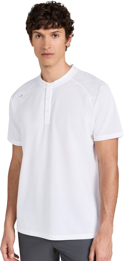 Rhone Delta Pique Band Collar Henley