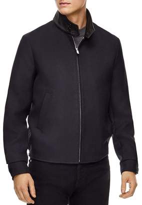Sandro Icon Leather-Collar Jacket