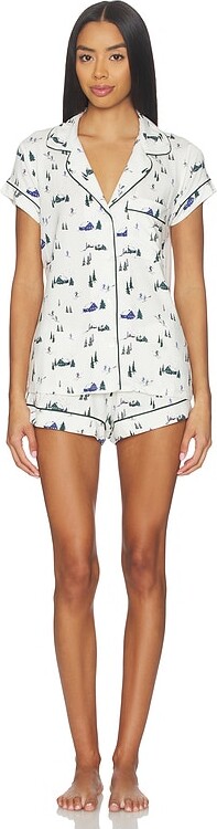 Eberjey Gisele Printed Shortie Pj Set