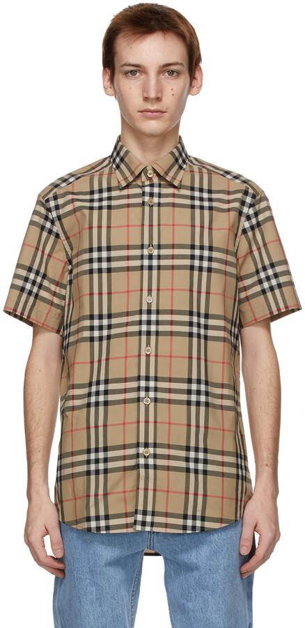 Burberry Tonal Check Shirt | Shop the world's largest collection 