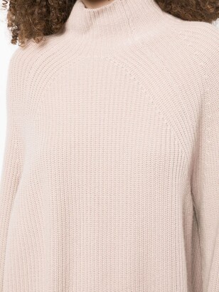 N.Peal High-Neck Ribbed Knit Jumper
