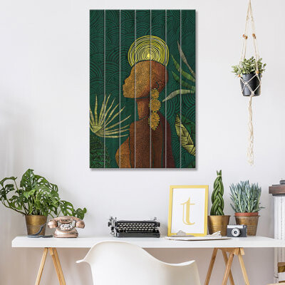 Vea (Teal) by Bria Nicole - Unframed Graphic Art on Wood