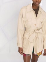 Thumbnail for your product : P.A.R.O.S.H. Belted Short Trench Coat