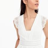 Thumbnail for your product : J.Crew Petite Point Sur embroidered flutter-sleeve midi dress