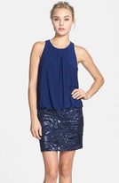 Thumbnail for your product : Aidan Mattox Sleeveless Sequin Skirt Dress