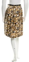 Thumbnail for your product : Piazza Sempione Abstract Print Knee-Length Skirt