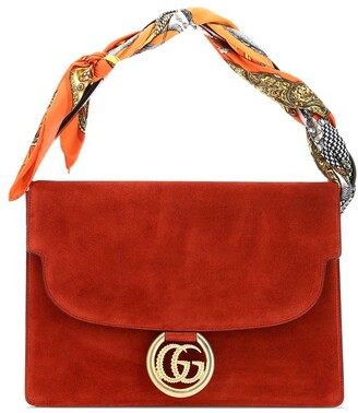 Gucci Scarf Detail Medium Shoulder Bag