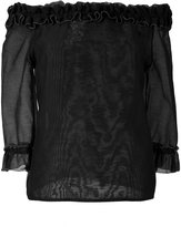 Blumarine - off-shoulder blouse - women - Soie/coton - 42