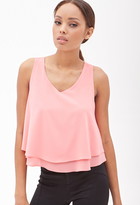 Thumbnail for your product : Forever 21 Woven Flounce Tank