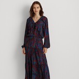 Thumbnail for your product : Lauren Ralph Lauren Ralph Lauren Paisley Georgette Long-Sleeve Dress