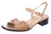 Thumbnail for your product : Ferragamo Woven Ankle Strap Sandals