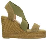 Thumbnail for your product : Castaner Bambi Military Green Canvas Wegde Sandals