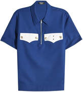 Thumbnail for your product : Calvin Klein Cotton Polo Shirt with Embossed Buttons