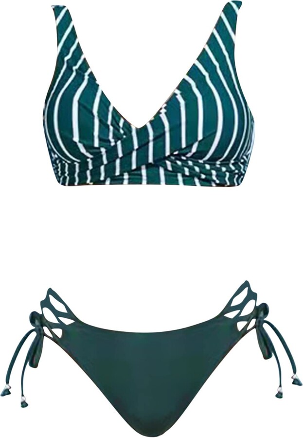 Generic Black Plus Size Solid Hollow Out Bikini Set 32e Bikini Ladies