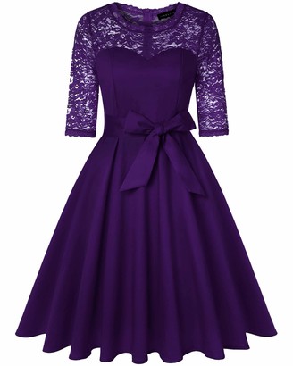 purple swing dress