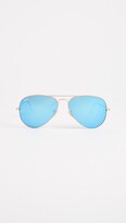 Thumbnail for your product : Ray-Ban RB3025 Classic Aviator Mirrored Matte Sunglasses